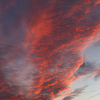 燃える西空