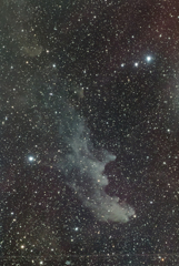 夜空に浮かんだ魔女の横顔