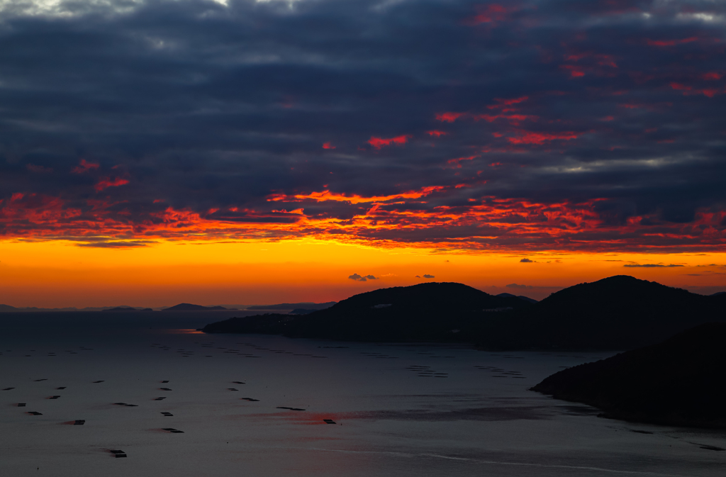 万葉岬からの夕景