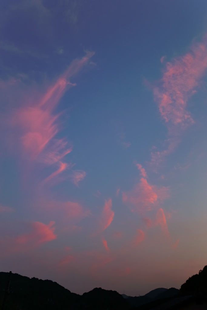 染まる西空