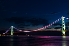 photohito 777枚目は明石海峡大橋の夜景