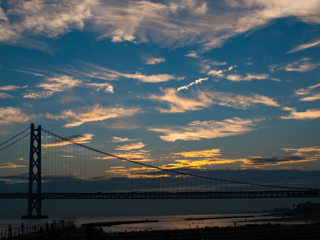 明石海峡大橋の夕景 ②