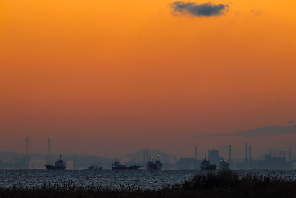 瀬戸内の朝焼け