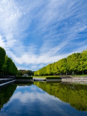 水鏡の空。