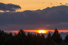 大晦日の夕日