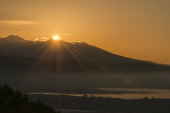 朝焼け三景 ～ダイアモンド八ヶ岳～