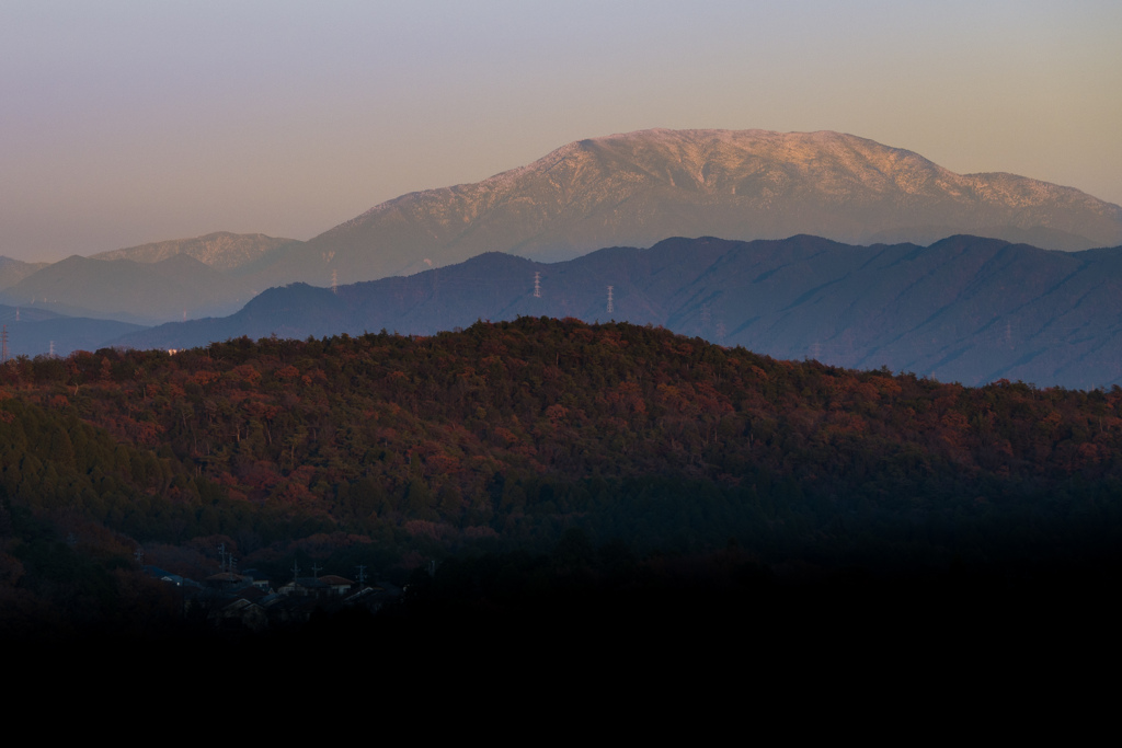 恵那山夕照