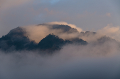 霧にけむる山頂