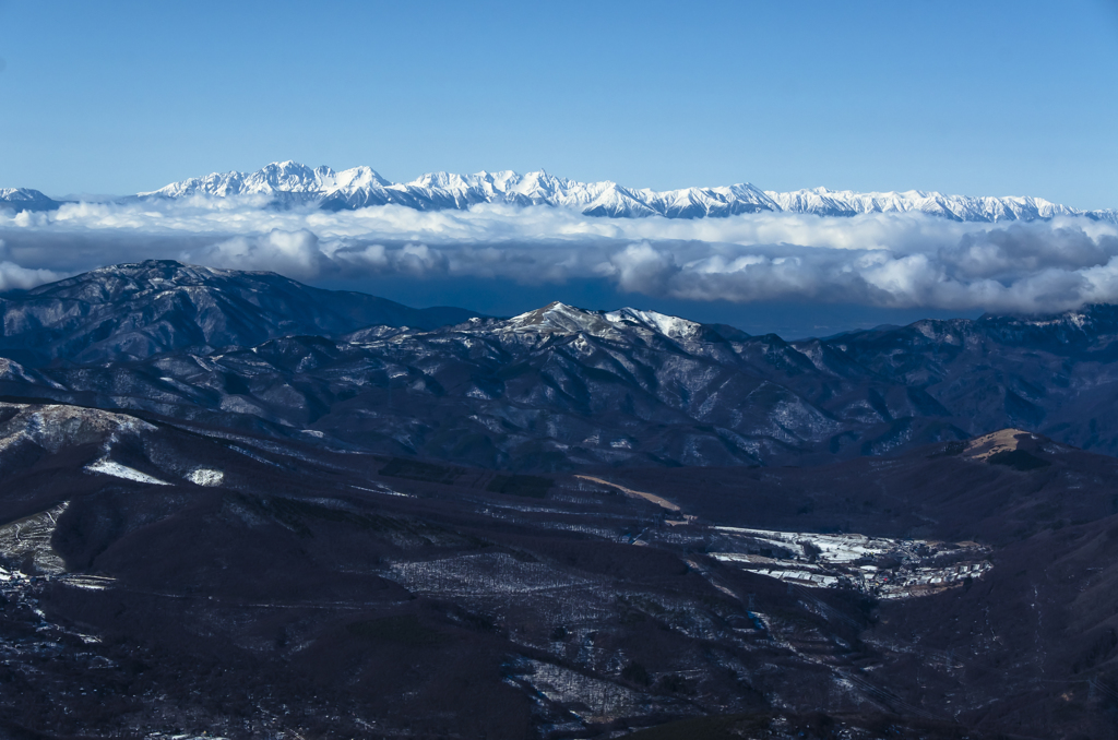 八ヶ岳　北アルプス遠望