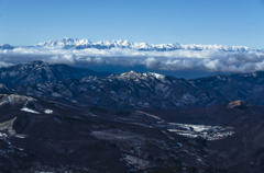 八ヶ岳　北アルプス遠望