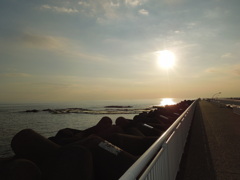 江の島の夕日