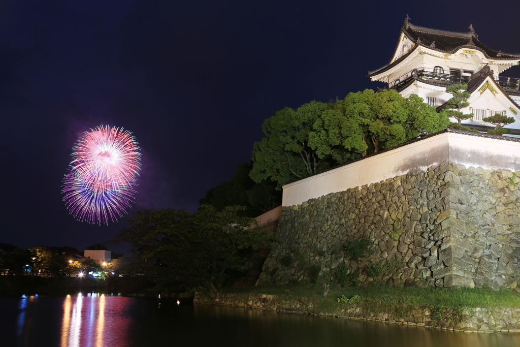 岸和田城の花火