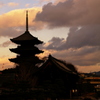 東寺の夕