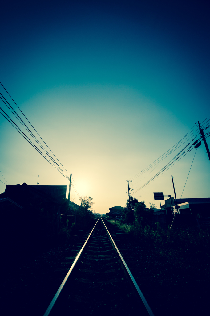 on the railway