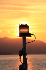 夕焼け航海灯