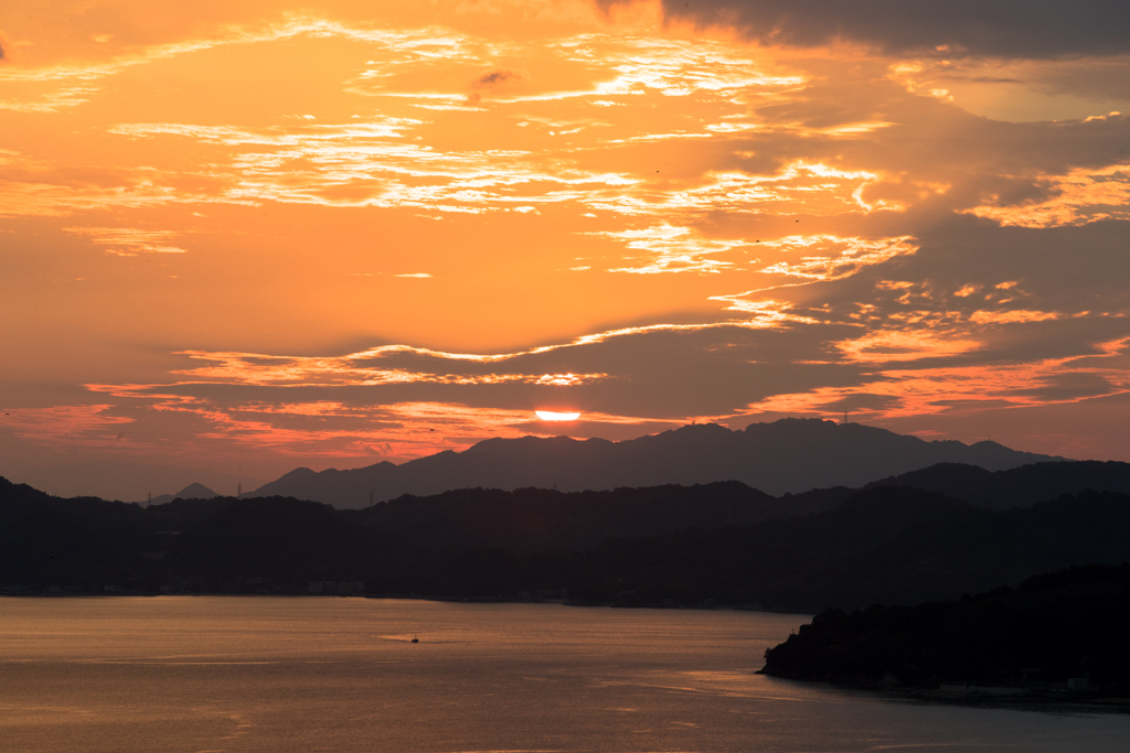 西の空