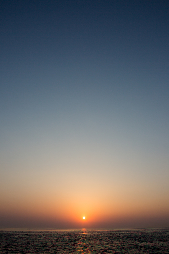 豊後水道の夕日