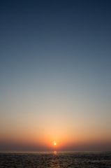 豊後水道の夕日