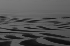 干潟の砂紋