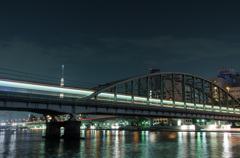 夜の鉄橋