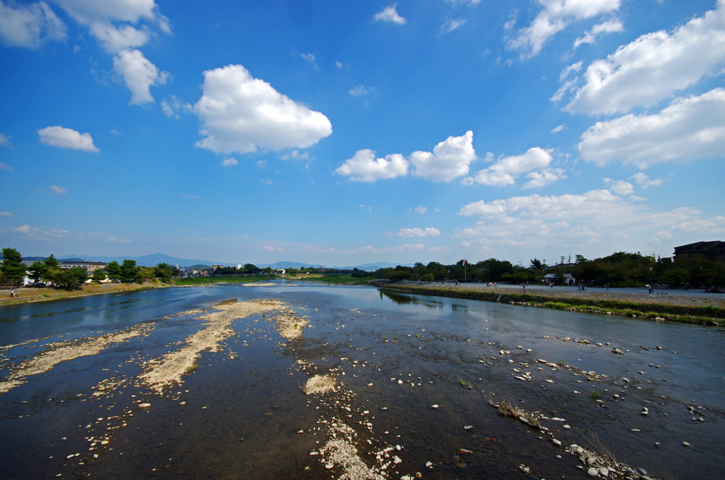 渡月橋から下流を望む