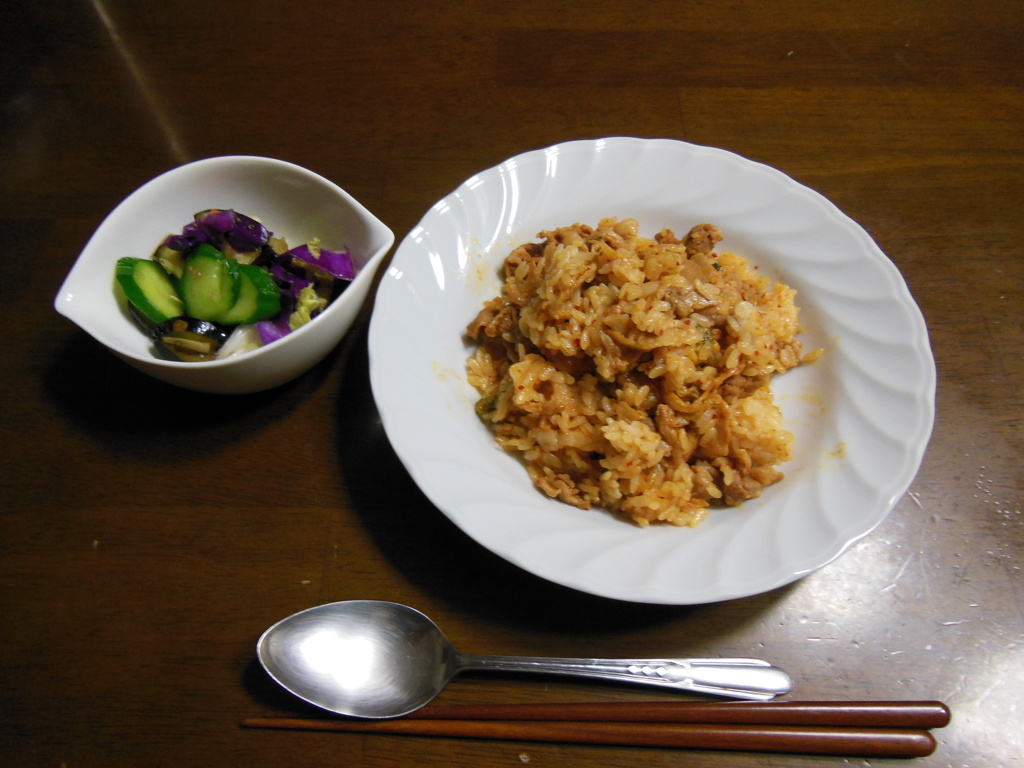 豚キムチチャーハン　即席漬
