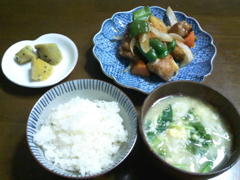 酢豚　コーンスープ