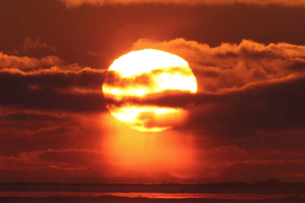 野付湾の太陽