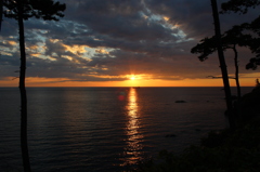 日本海の夕陽
