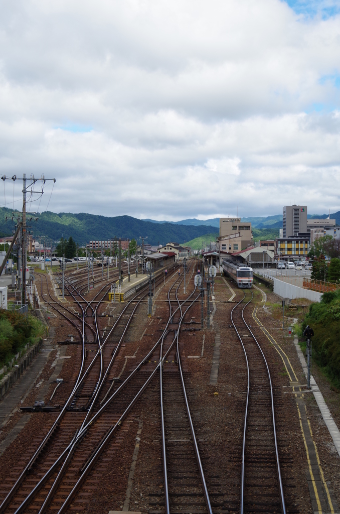 花里跨線橋からの眺め