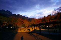 夕焼けの由布岳