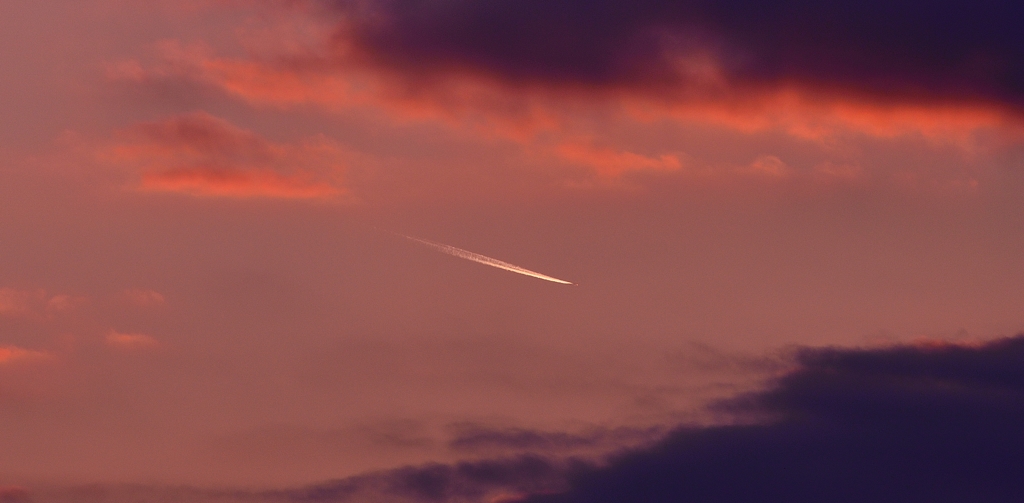 夕空に一筆