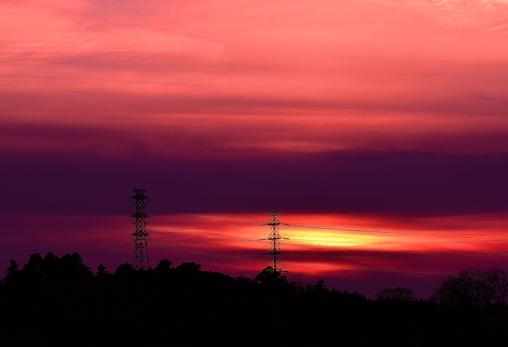 泣きたくなる夕空