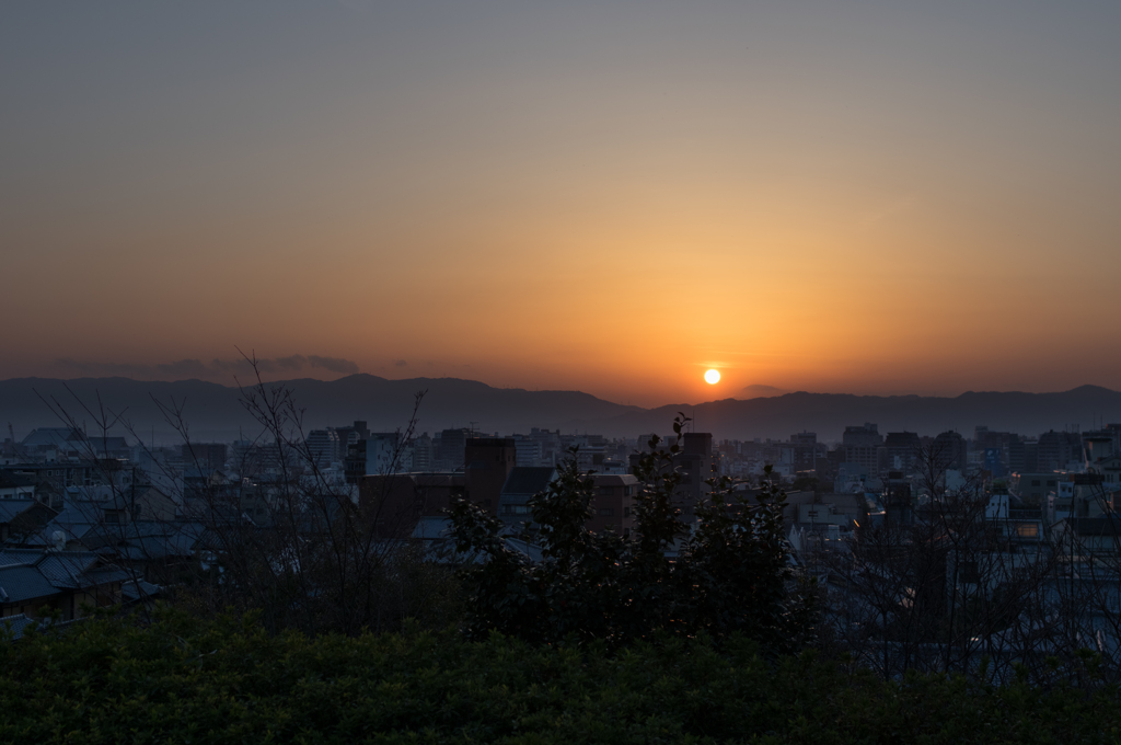 高台寺からの夕焼け