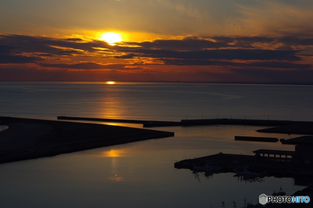 2018年最後の夕日 銚子 犬吠埼灯台