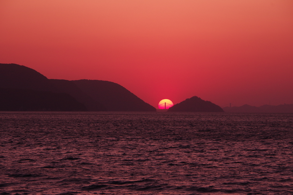 高松港の夕景-4