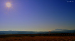 Morning of the clear autumn sky