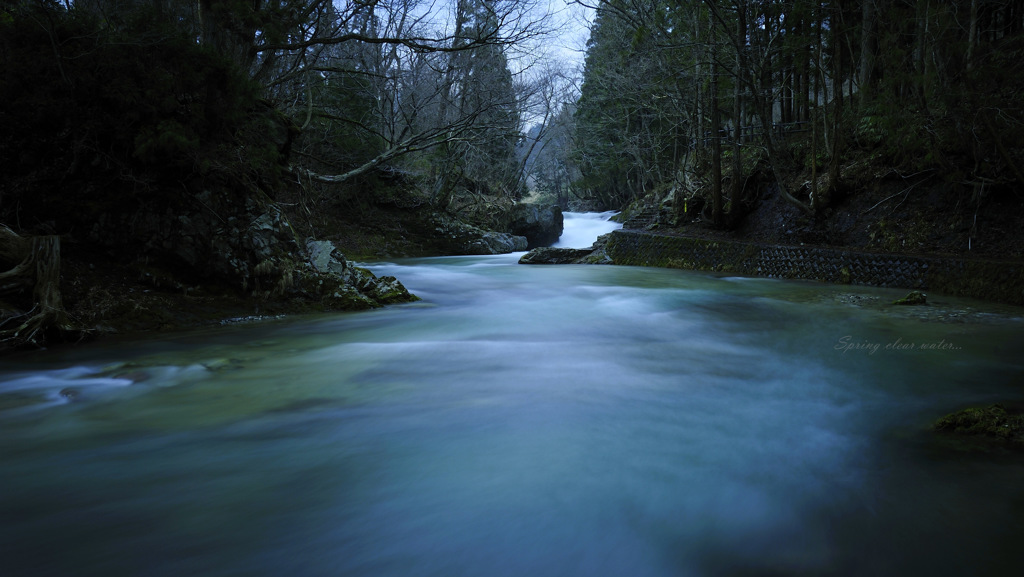 Spring clear water...