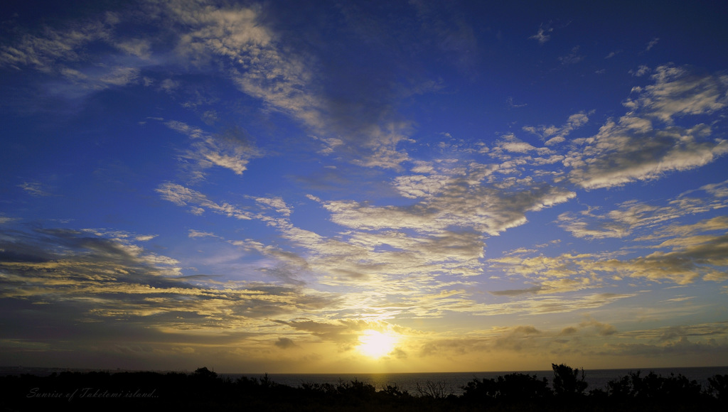 Sunrise of Taketomi island...