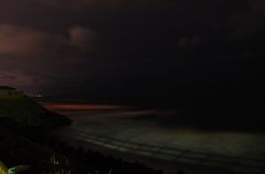 The silhouette which appears in the sea