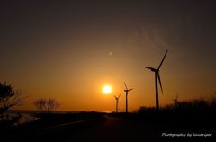 Windmill in the dusk