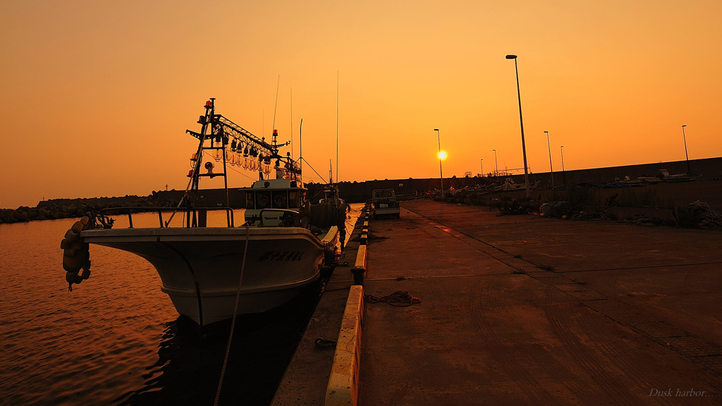 Dusk harbor...