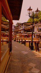 Ginzan in twilight...