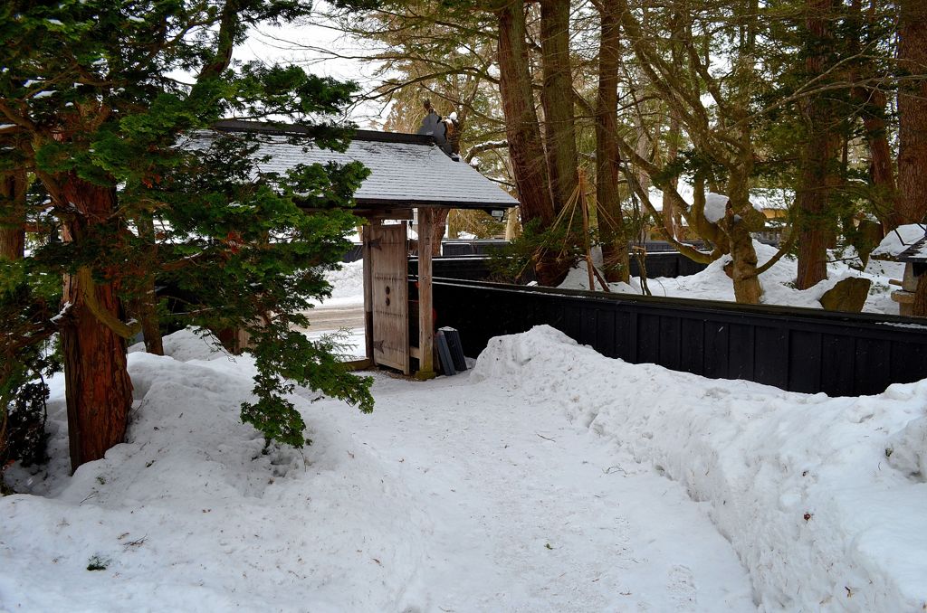 The backside of the gate