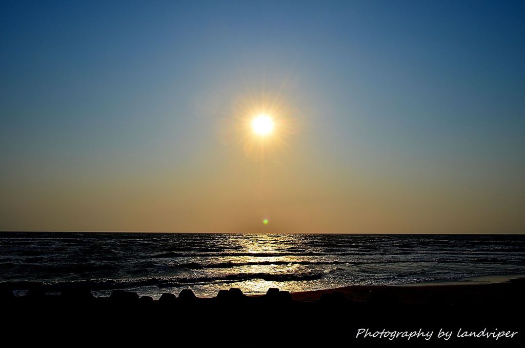 When setting sun falls