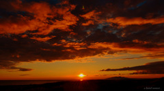a lurid sunset...