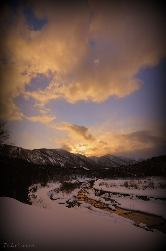 Sunset of winter...