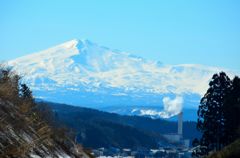 The Mount Chokai which approaches