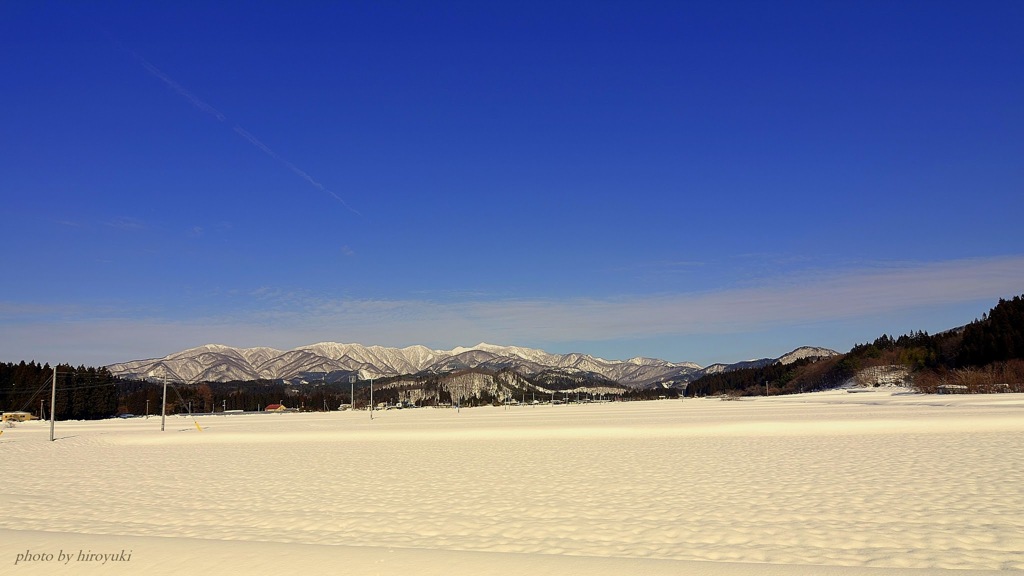 Winter blue sky