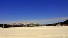 Winter blue sky